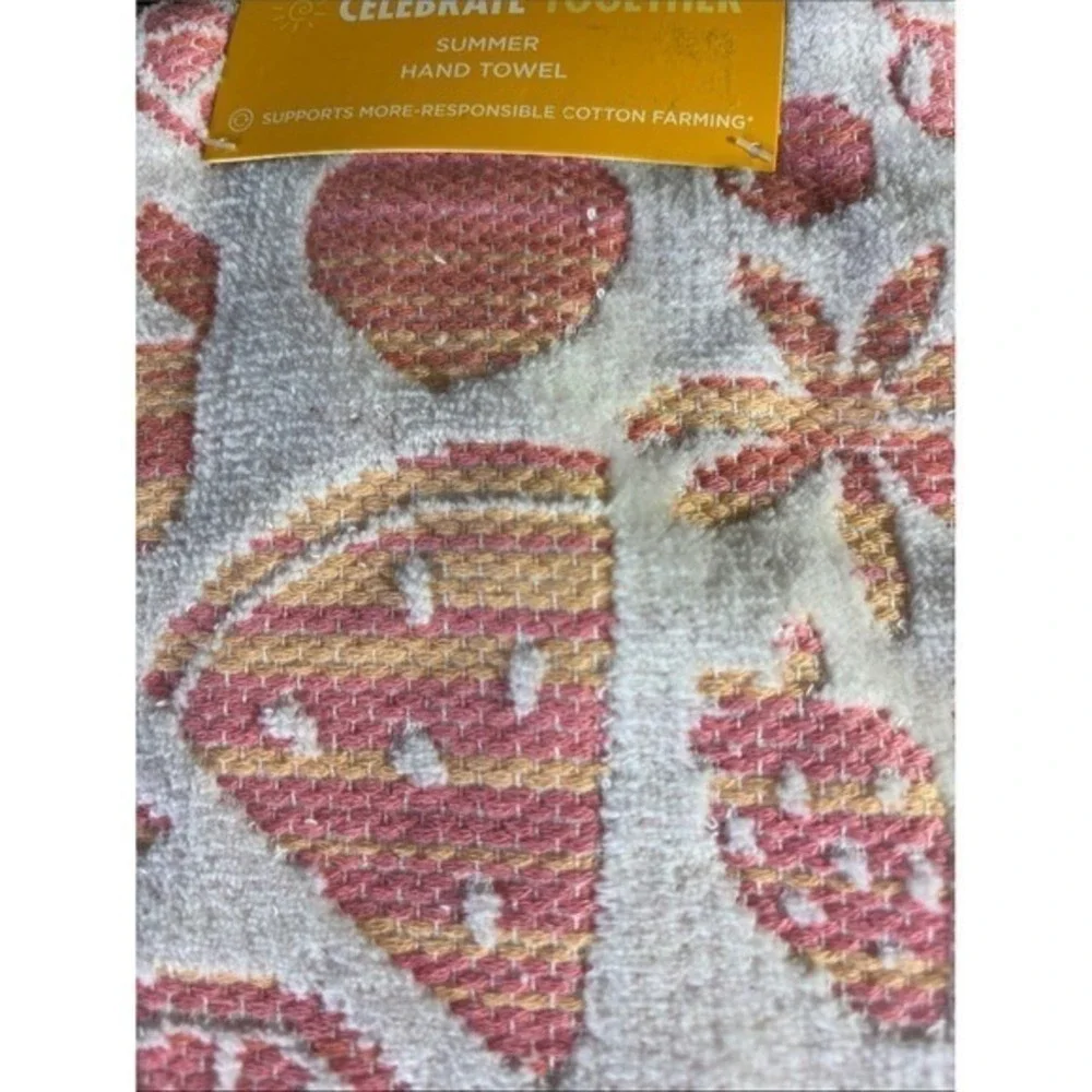 Celebrate Together Summer Beach Set of Hand Towels 2 Coastal Beach Vibe GIFT NEW